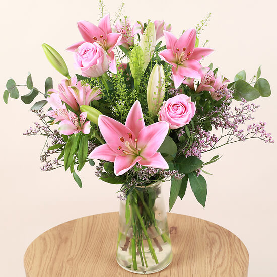 Belle Félicité – lys roses, livraison fleurs Sierre